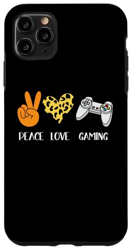 iPhone 11 Pro Max Peace Love Gaming レイジーハロウィンコスチューム ビデオゲーム ゲーム ゲーム スマホケース