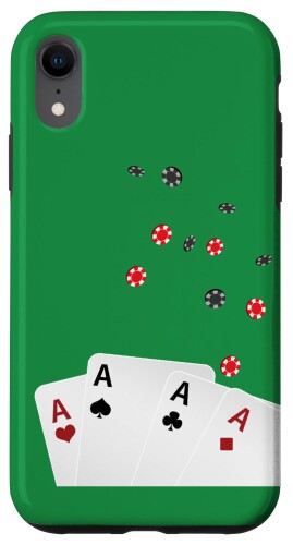 iPhone XR Aces Cards ポーカーチップ カジノテーマ スマホケース