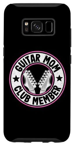 Galaxy S8 Guitar Mom Club Member ヴィンテージロゴ ギタリスト 女性 ギター スマホケース