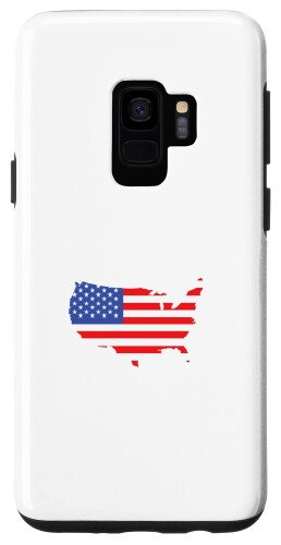 Galaxy S9 アメリカ国旗マップ アメリカ人とアメリカの国旗を愛する方 スマホケース