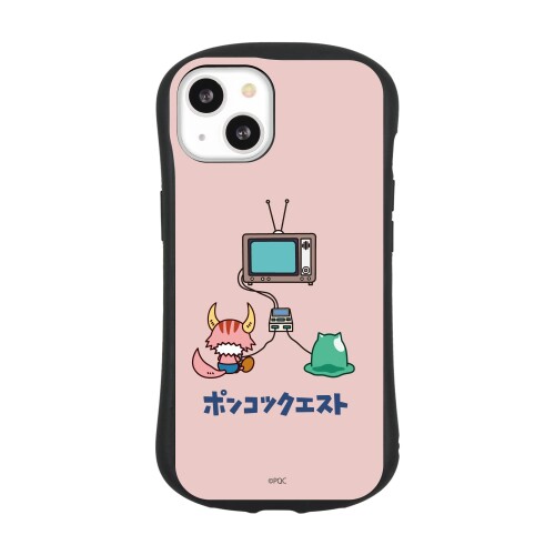 グルマンディーズ ポンコツクエスト iPhone 13 (6.1インチ) 対応 ハイブリッドガラスケース ゲーム PQ-25B