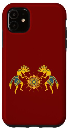 iPhone 11 ネイティブアメリカンの文化 - Sun Dancing Kokopelli 6 - FAN FUN スマホケース