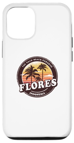 iPhone 12/12 Pro Flores Indonesia フローレスインドネシア島休暇ヤシの木アジア スマホケース