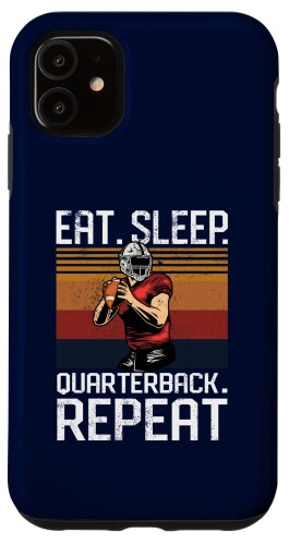 iPhone 11 Football QB スポーツシャツ クォーターバック QB1 タッチダウンパス スマホケース