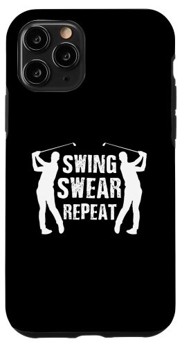 iPhone 11 Pro Swing Swear 繰り返しゴルフプレーヤー ゴルフドライバーパター Par スマホケース