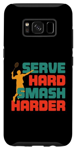 Galaxy S8 Serve Hard Smash Hardder バドミントンプレーヤーシャトルコックスポーツ スマホケース