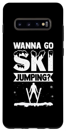 Galaxy S10+ Wanna Go Ski ジャンパー プロ ジャンピング エクストリーム ウィンター スポーツ スキー ジャンパー スマホケース