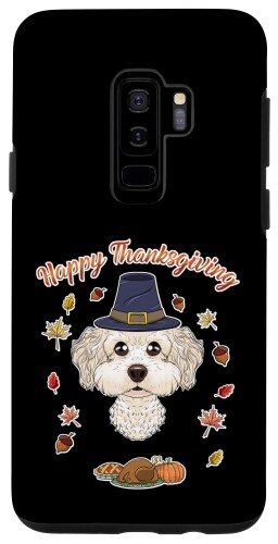 Galaxy S9+ ハッピーサンクスギビングおれ犬好きおれビションフリーゼ スマホケース