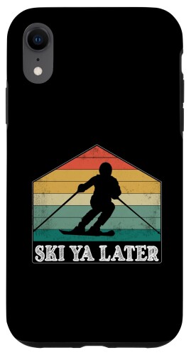 iPhone XR Ski Ya Later ウィンタースポーツ スノーラバー スキー スポーツ コスチューム スマホケース