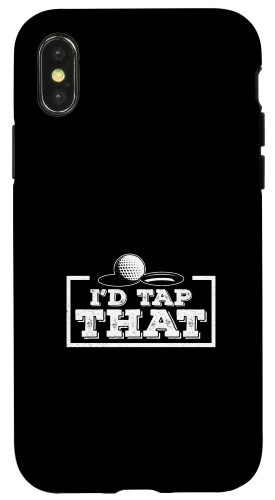 iPhone X/XS I'd Tap That Golfing ゴルフプレーヤー ゴルファー ゴルフコース ゴルフ スマホケース