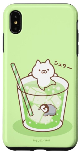 iPhone XS Max ねこぺん日和　メロンソーダ スマホケース