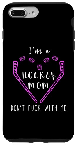 iPhone 7 Plus/8 Plus Hockey Mom アイスホッケーパック マザーホッケースティック スポーツゲーム スマホケース