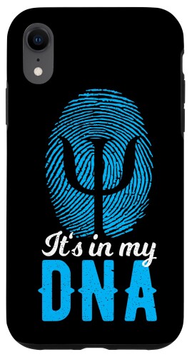 iPhone XR It's In My DNA Psi Symbol Fingerprint Psychotherapist 心理学者 スマホケース