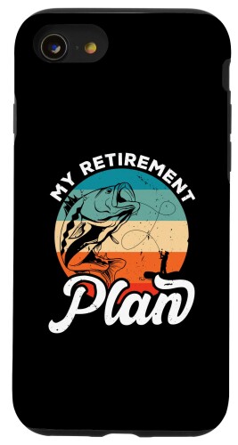 iPhone SE (2020) / 7 / 8 My Retirement Plan レトロアイスフィッシング フィッシャーフィッシュロッド 鯉 スマホケース