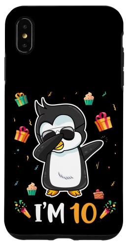 iPhone XS Max 10 Years Old Penguin Theme 10th Birthday Penguin Lover スマホケース