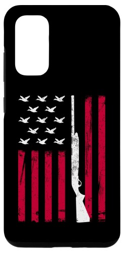 Galaxy S20 Duck Hunting US Flag Geese Teal Merganser Hunter Patriotic スマホケース