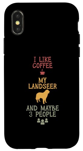 iPhone X/XS I like coffee my Landseer and maybe 3 people Vintage スマホケース