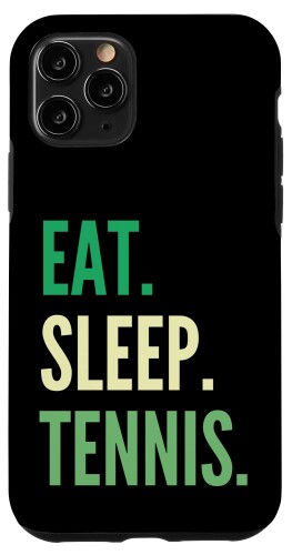 iPhone 11 Pro Eat. Sleep. テニスジュールスポーツチームコーチゲームデーボール スマホケース