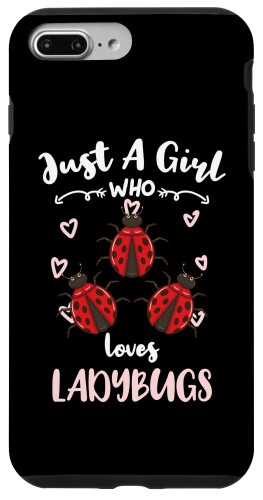 iPhone 7 Plus/8 Plus Just A Girl Who Loves Ladybugsてんとう虫を愛する少女 スマホケース