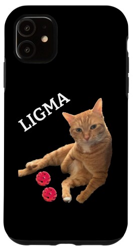 iPhone 11 Ligma ジョーク 猫 おもちゃ スマホケース