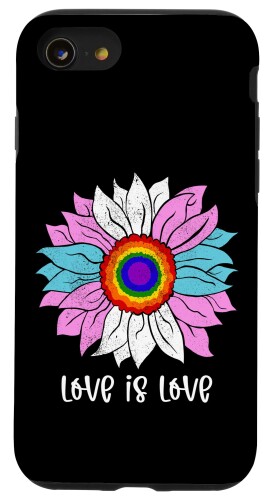 iPhone SE (2020) / 7 / 8 Love is Love Sunflower LGBTQ Trans flag Transgender Pride スマホケース