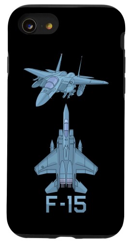 iPhone SE (2020) / 7 / 8 F-15戦術ジェット戦闘機の機体図 スマホケース