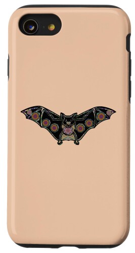 iPhone SE (2020) / 7 / 8 I Love Bats、ボヘミアンズ カラフル ハロウィン フライングバット レディース スマホケース